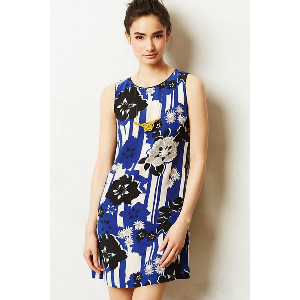 Anthropologie Maeve Canna Floral Shift Dress